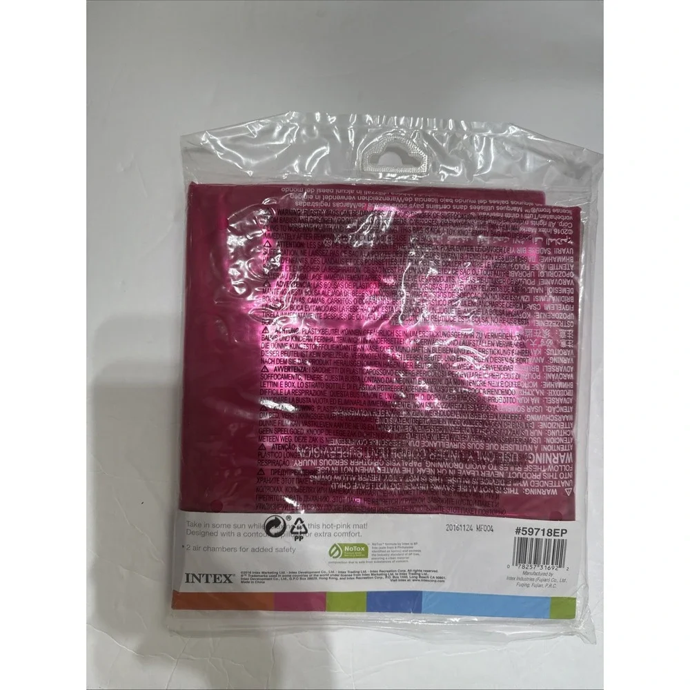 Intex Mat Pool Inflatable Float Pink Transparent 72